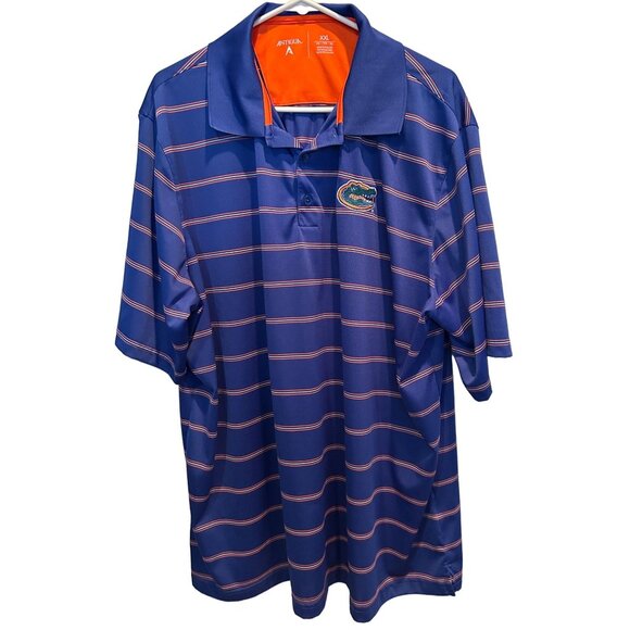 Florida Gators Polo Short Sleeve Shirt size XXL by Antigua, Blue Orange NCAA SEC - Picture 1 of 4